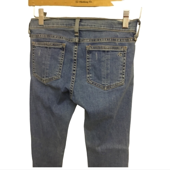 Rag & Bone distressed destroyed hem Skinny leg jeans size 24" - Picture 3 of 4